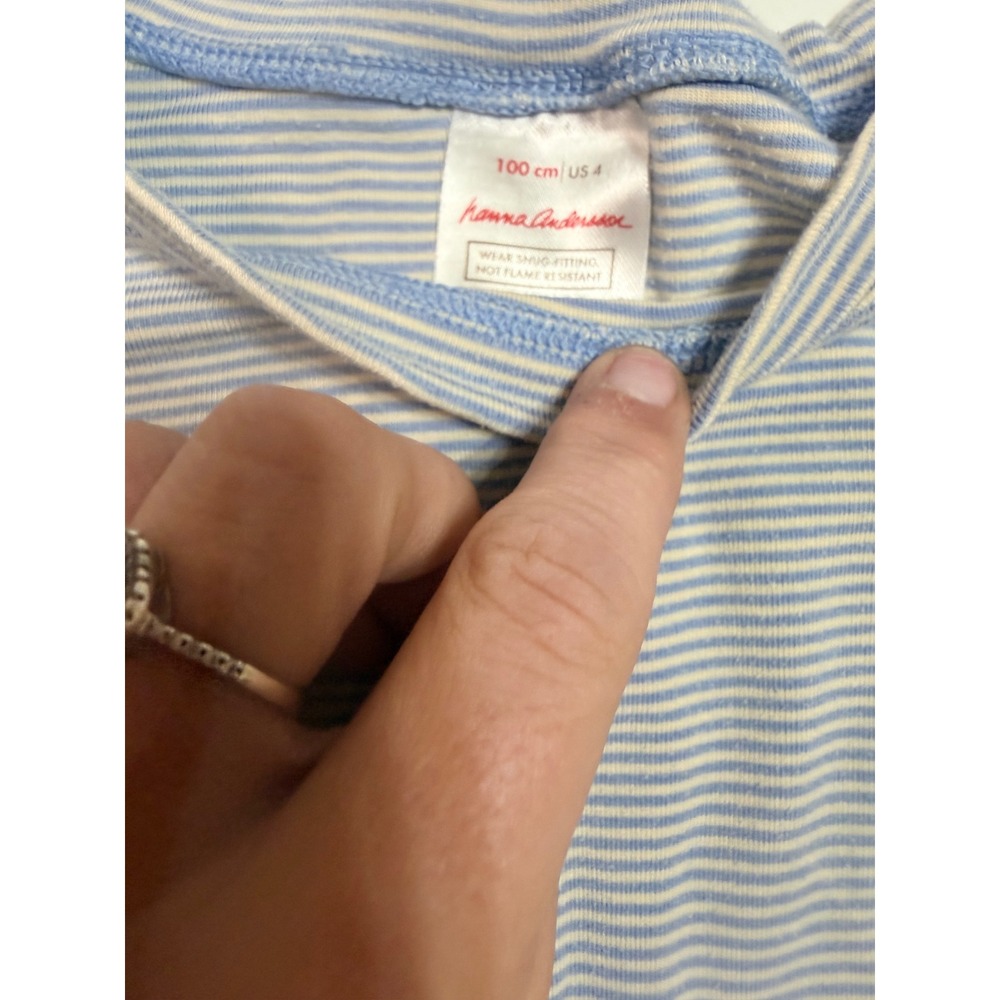 Hanna Andersson Pajama Sets Lot of 5 Size 100 US 4 Bows Flowers Stars Stripes - Picture 9 of 11
